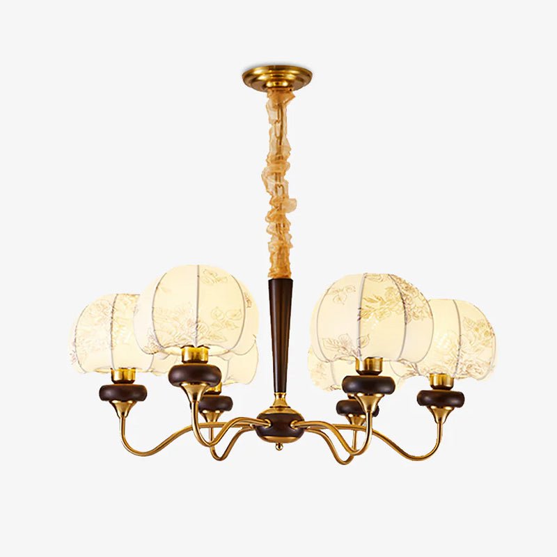 Mushroom Fabric Chandelier – Vintage-Inspired Designer Ceiling Light