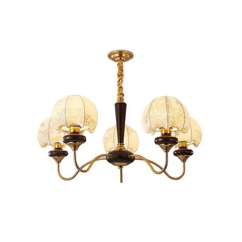 Mushroom Fabric Chandelier – Vintage-Inspired Designer Ceiling Light