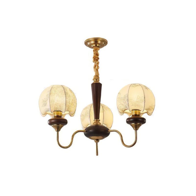 Mushroom Fabric Chandelier – Vintage-Inspired Designer Ceiling Light