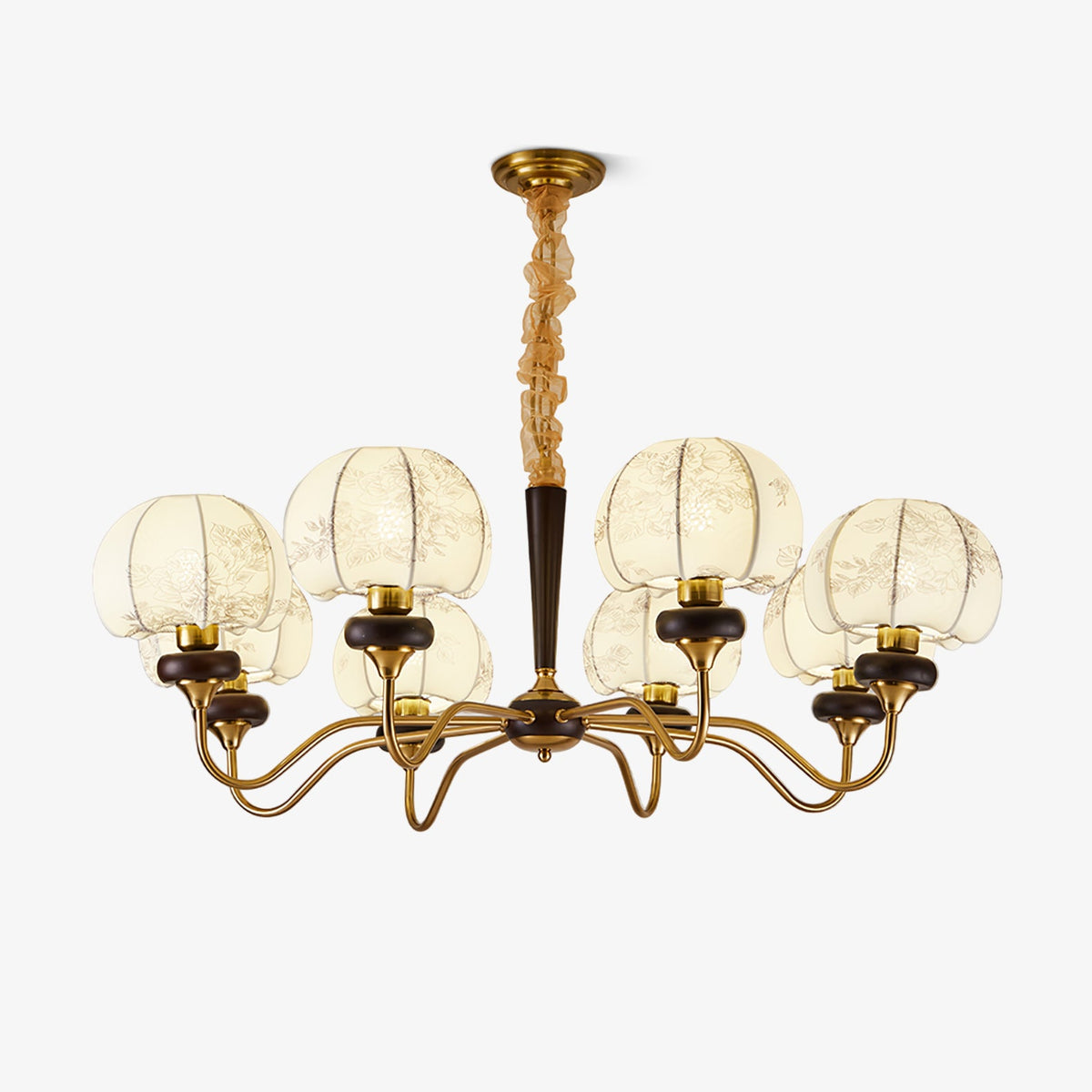 Mushroom Fabric Chandelier – Vintage-Inspired Designer Ceiling Light