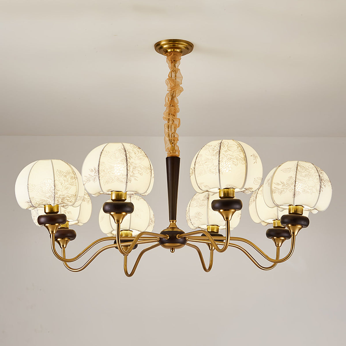 Mushroom Fabric Chandelier – Vintage-Inspired Designer Ceiling Light