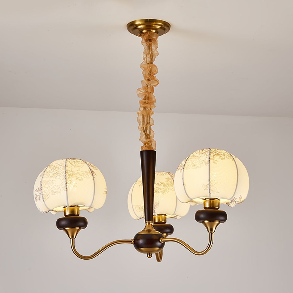 Mushroom Fabric Chandelier – Vintage-Inspired Designer Ceiling Light
