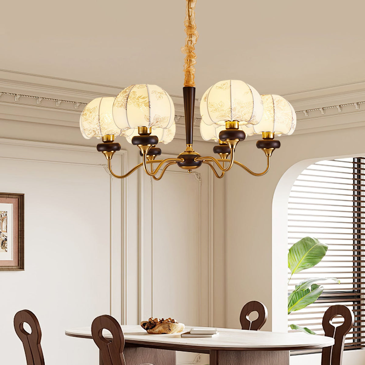 Mushroom Fabric Chandelier – Vintage-Inspired Designer Ceiling Light