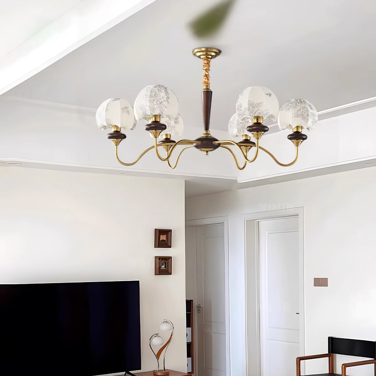 Mushroom Fabric Chandelier – Vintage-Inspired Designer Ceiling Light