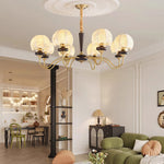 Mushroom Fabric Chandelier – Vintage-Inspired Designer Ceiling Light
