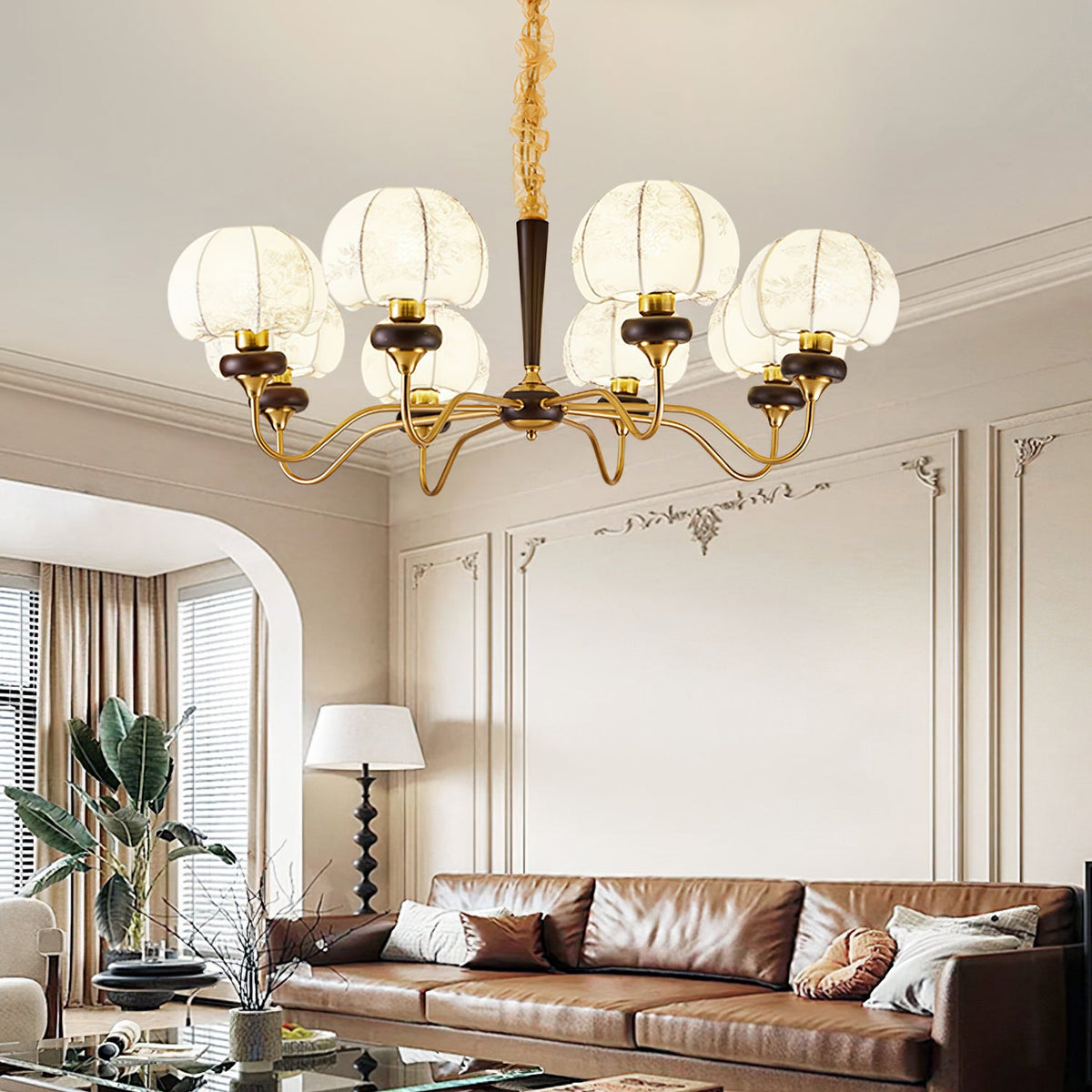 Mushroom Fabric Chandelier – Vintage-Inspired Designer Ceiling Light