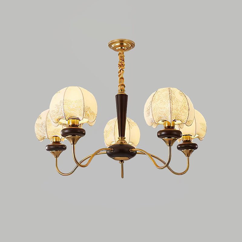 Mushroom Fabric Chandelier – Vintage-Inspired Designer Ceiling Light
