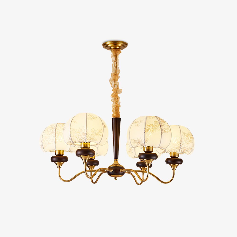 Mushroom Fabric Chandelier – Vintage-Inspired Designer Ceiling Light