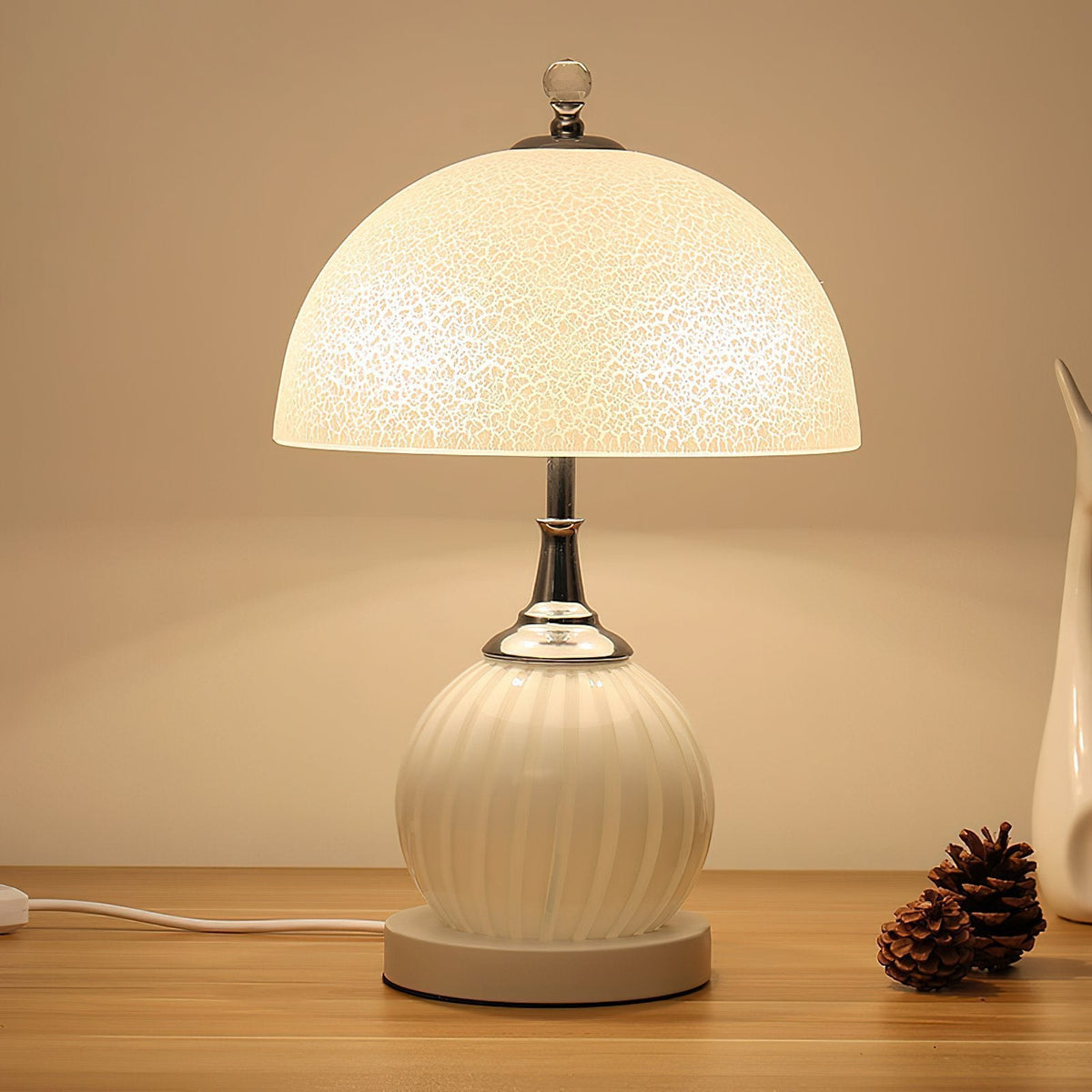 Mushroom Glass Table Lamp