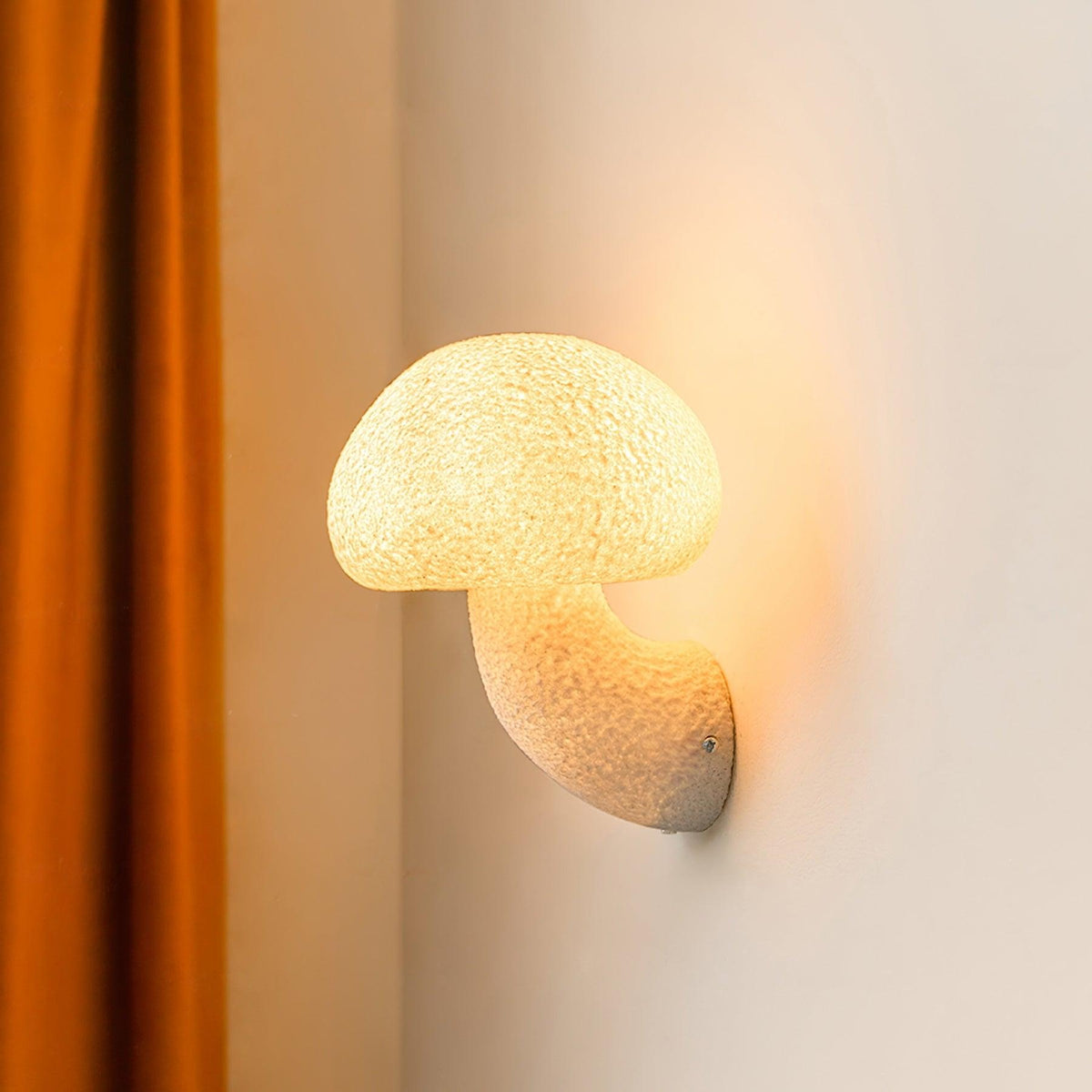Mushroom Resin Plug In Wall Lamp