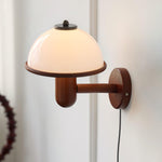 Seren Mushroom Oak Wall Lamp