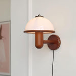 Seren Mushroom Oak Wall Lamp
