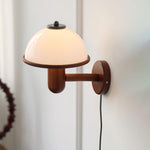 Seren Mushroom Oak Wall Lamp
