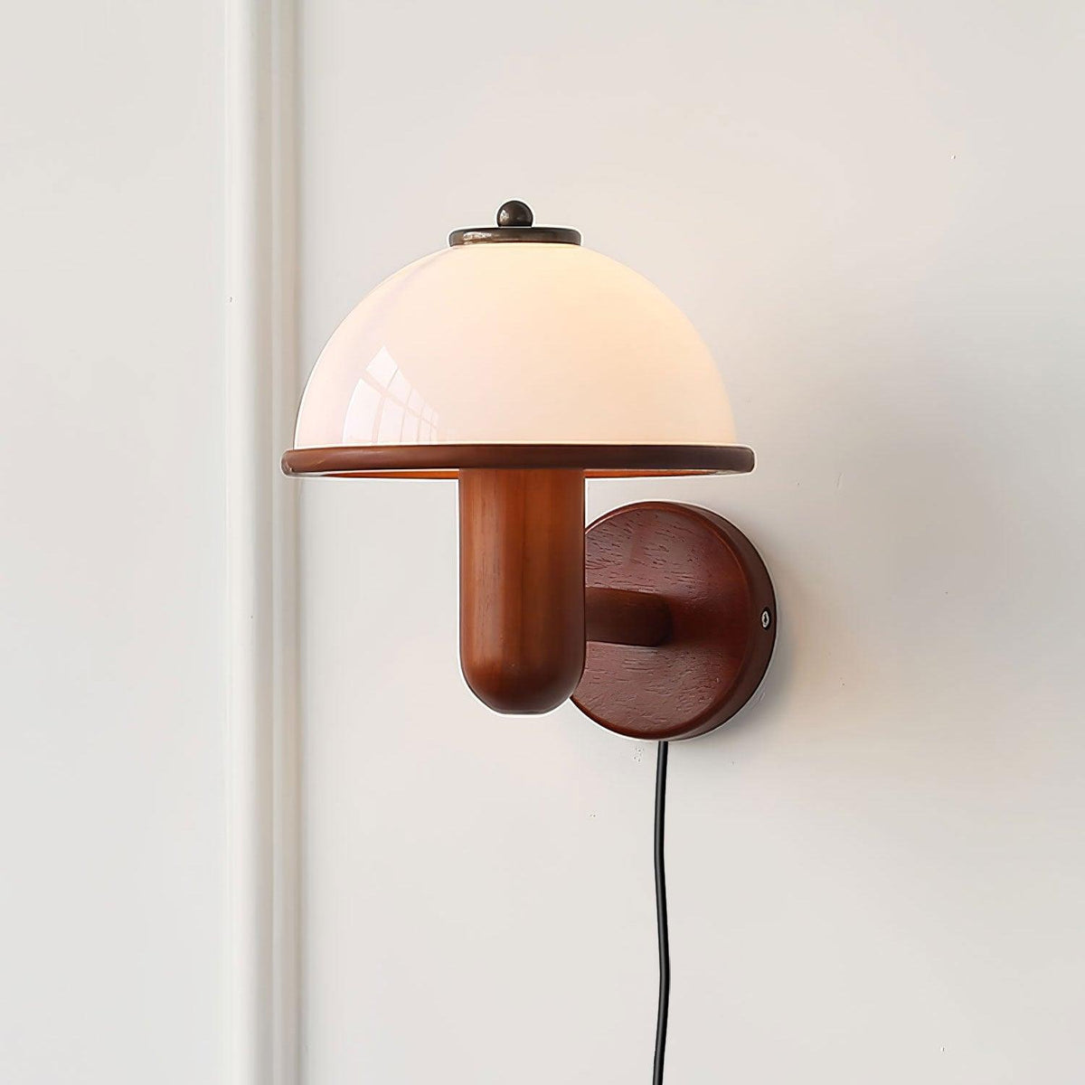 Seren Mushroom Oak Wall Lamp