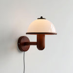Seren Mushroom Oak Wall Lamp