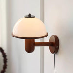 Seren Mushroom Oak Wall Lamp