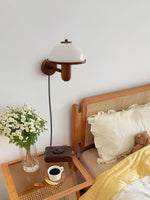 Seren Mushroom Oak Wall Lamp