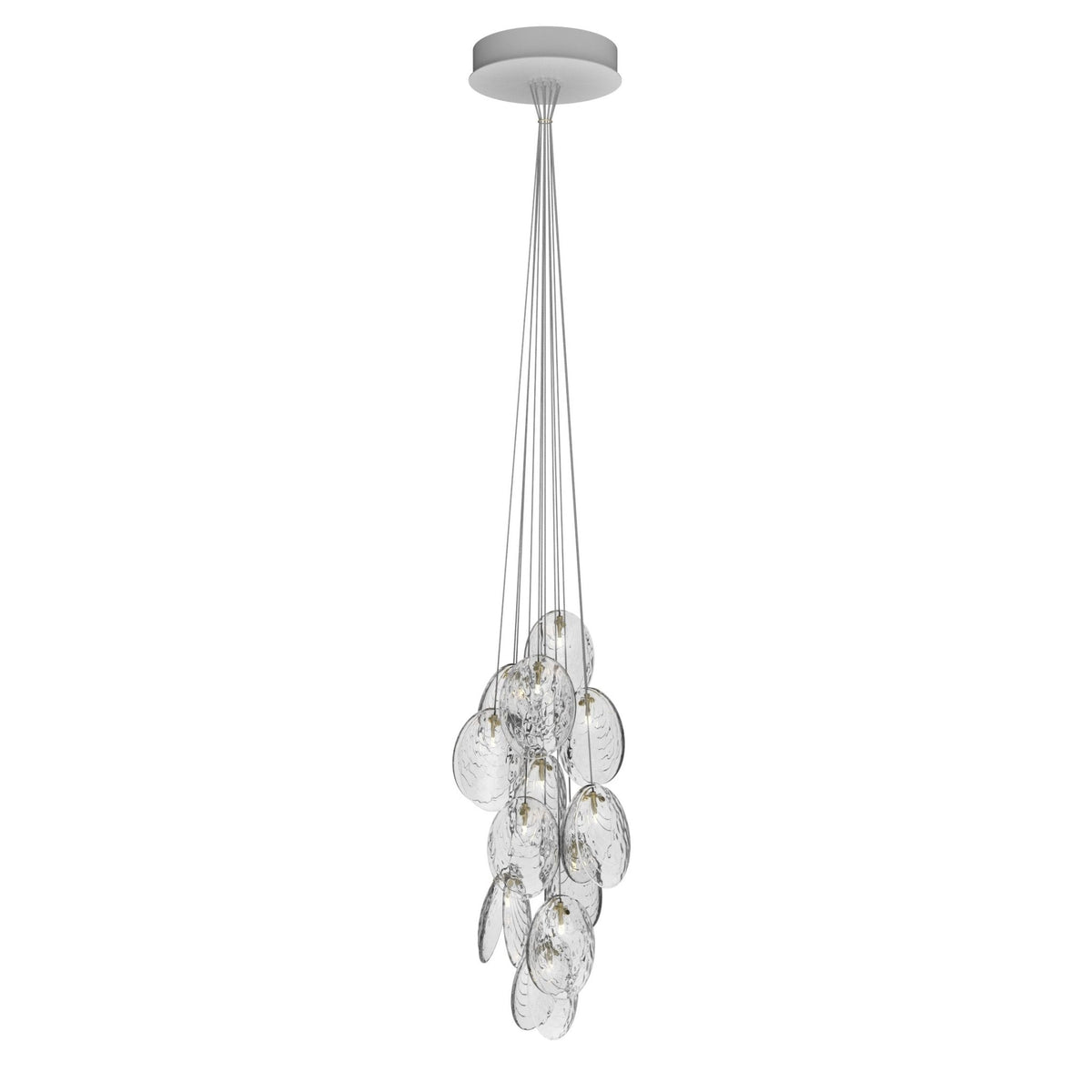 Mussels Cluster LED Chandelier – Modern Glass Pendant Light for Dining Room and Living Room