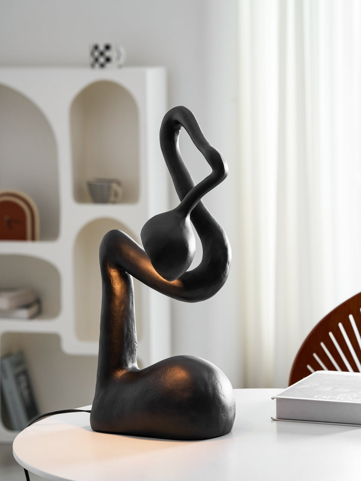 Myrrh Sculptural Table Lamp – Modern Art Deco LED Accent Light