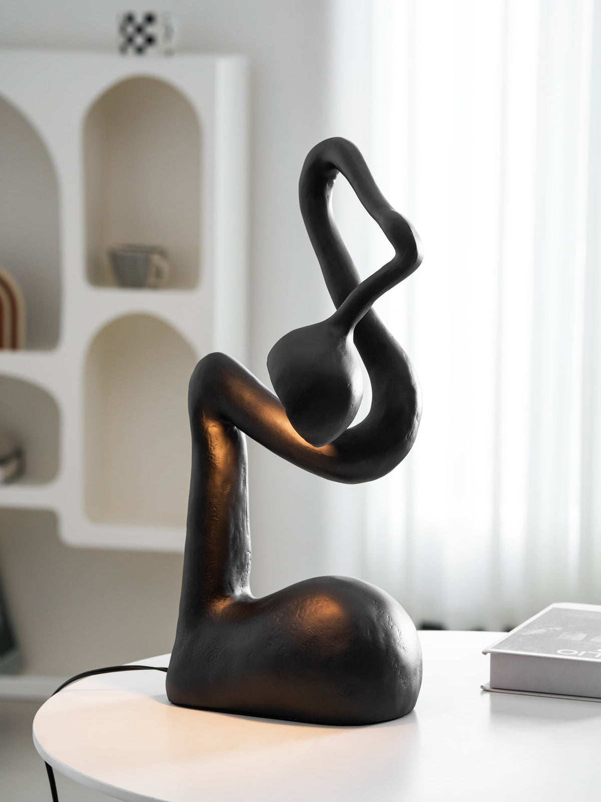 Myrrh Sculptural Table Lamp – Modern Art Deco LED Accent Light