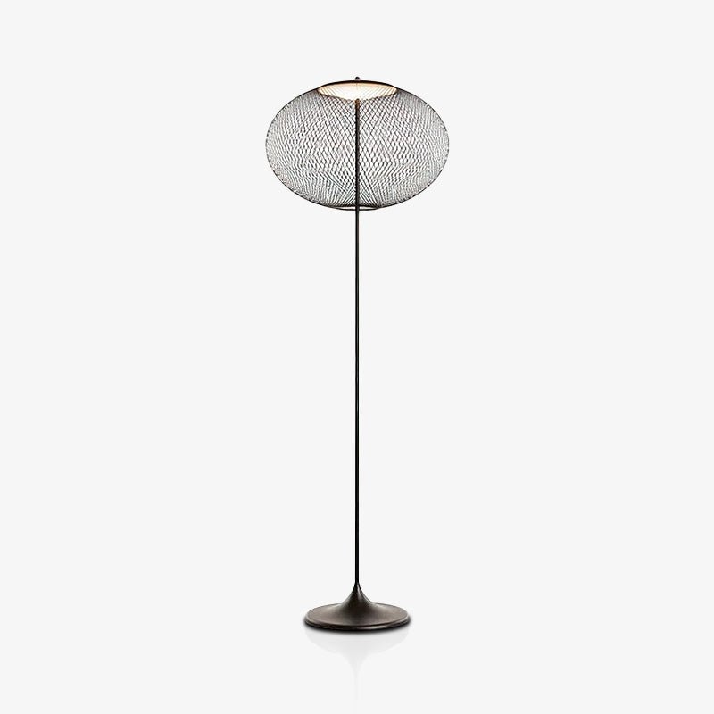 Metallic Meshwork Floor Lamp – Modern Sculptural LED Floor Lamp for Living Room & Bedroom