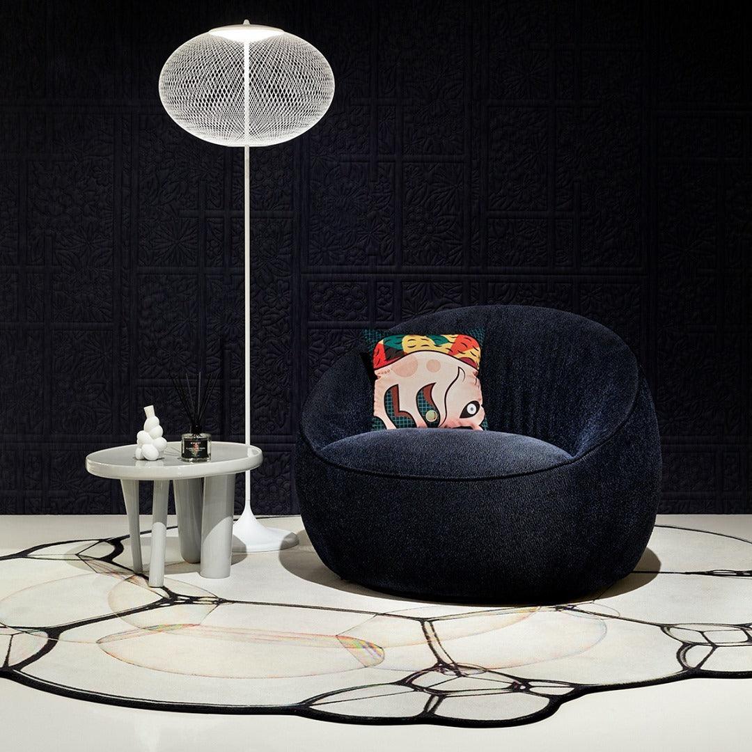 Metallic Meshwork Floor Lamp – Modern Sculptural LED Floor Lamp for Living Room & Bedroom
