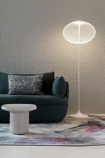 Metallic Meshwork Floor Lamp – Modern Sculptural LED Floor Lamp for Living Room & Bedroom