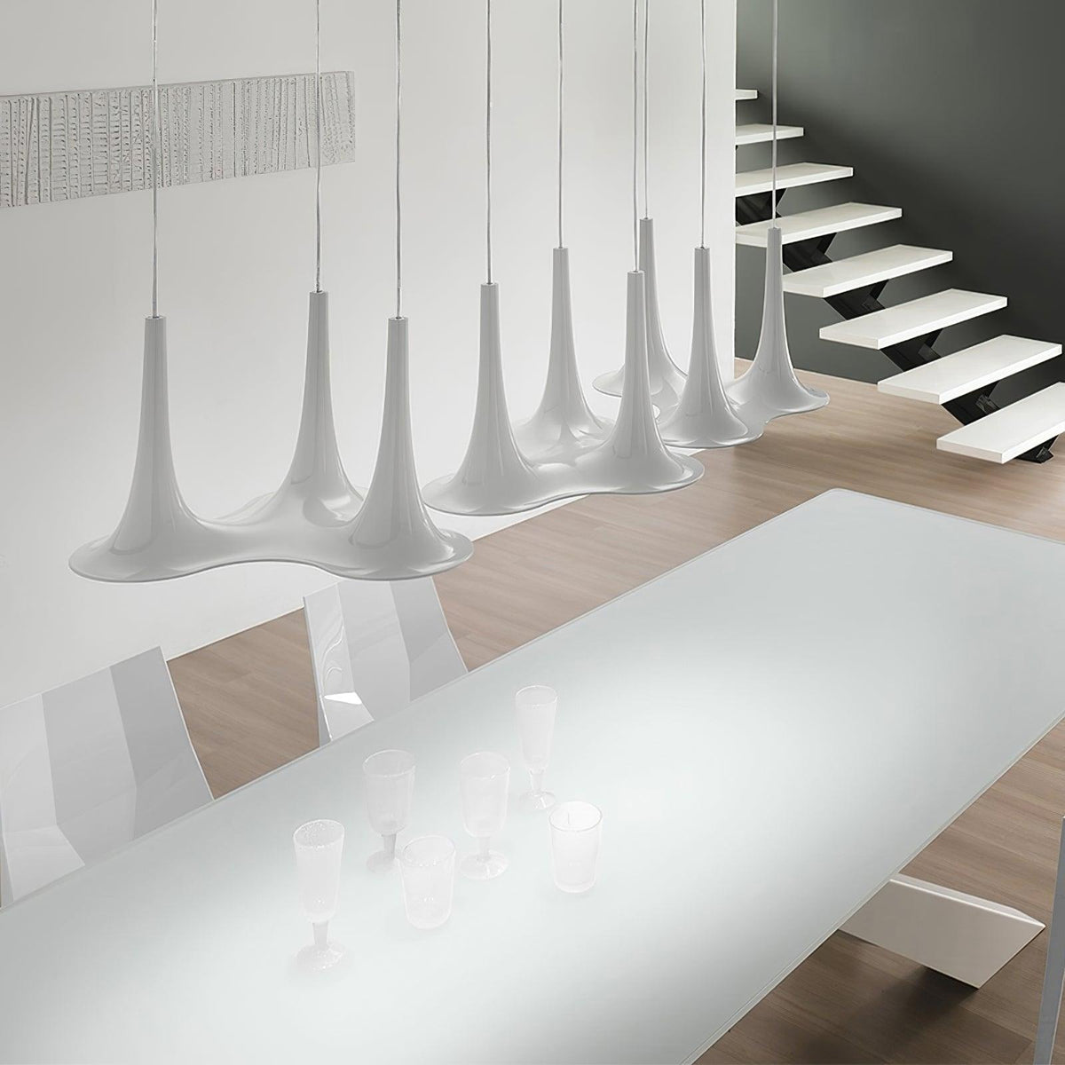 Nafir Modern Acrylic Pendant Light for Dining Room and Living Room