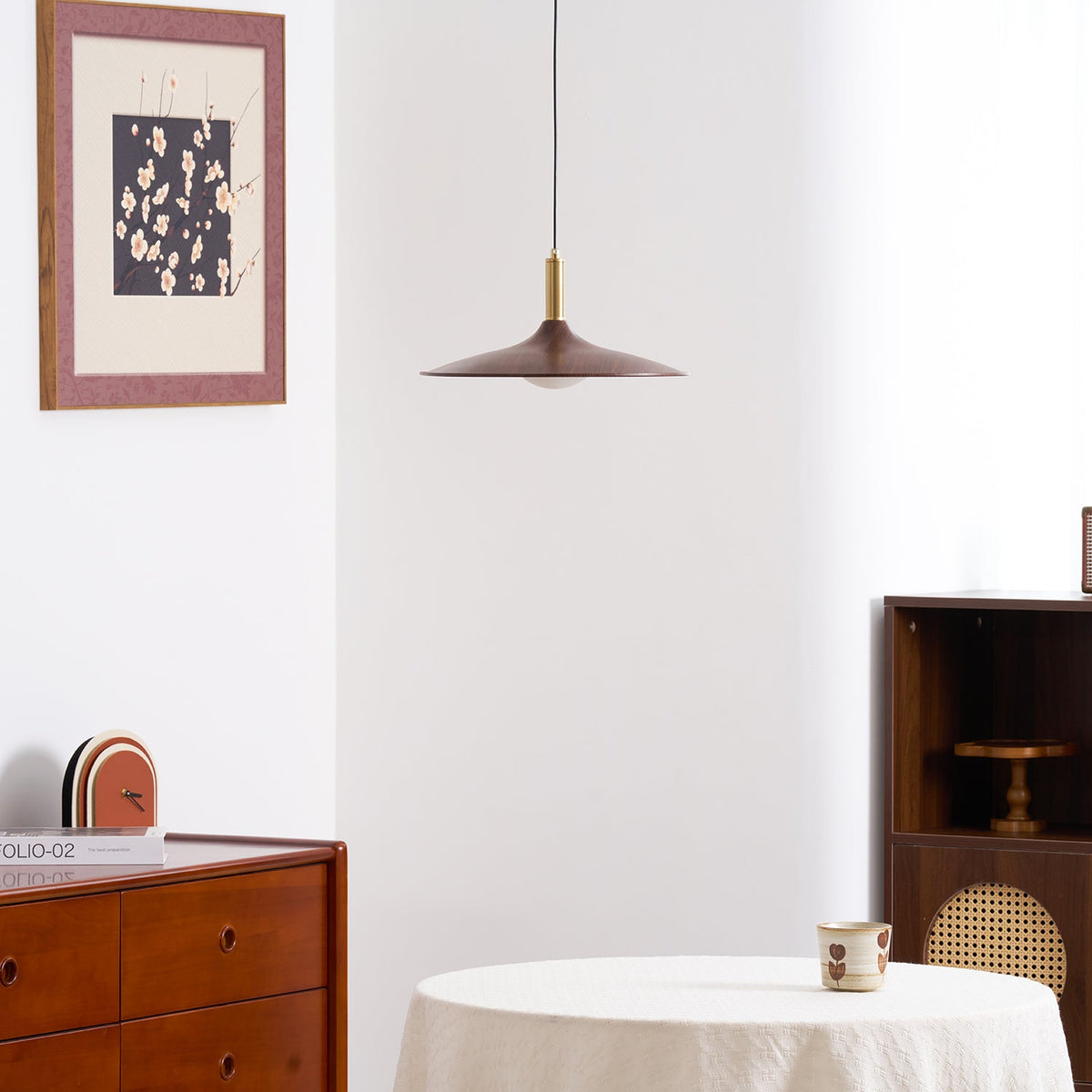Crane Swing Arm Pendant Light – Modern LED Pendant Lamp with Brass Accents