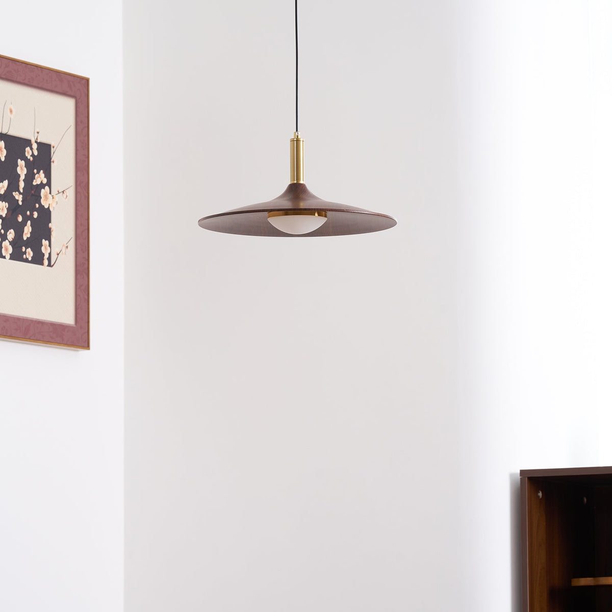 Crane Swing Arm Pendant Light – Modern LED Pendant Lamp with Brass Accents