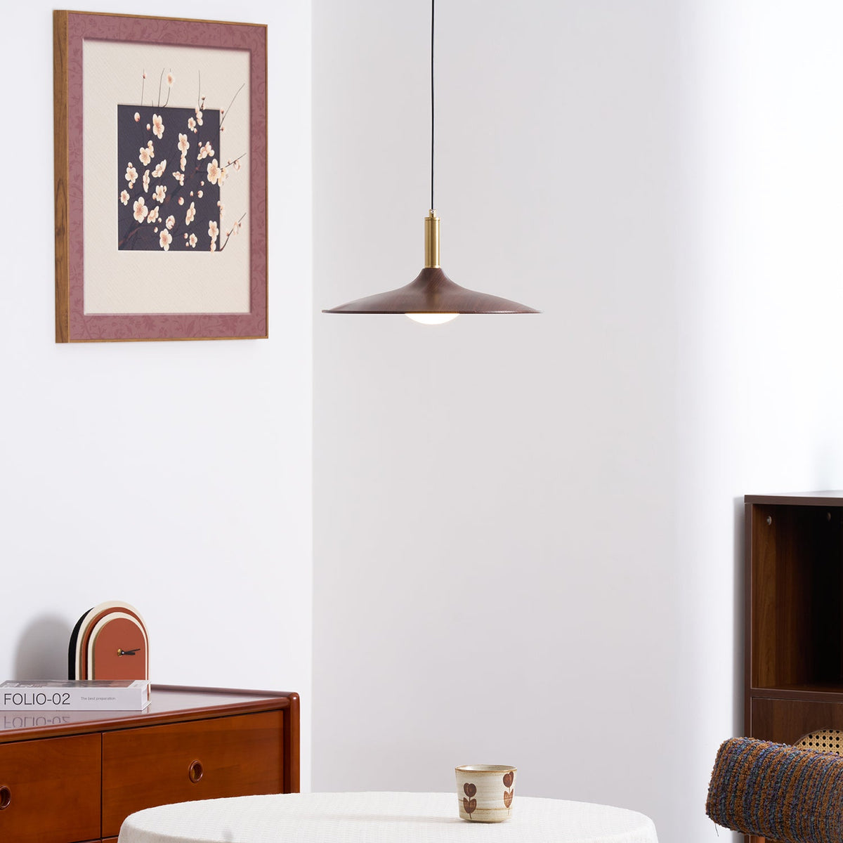 Crane Swing Arm Pendant Light – Modern LED Pendant Lamp with Brass Accents