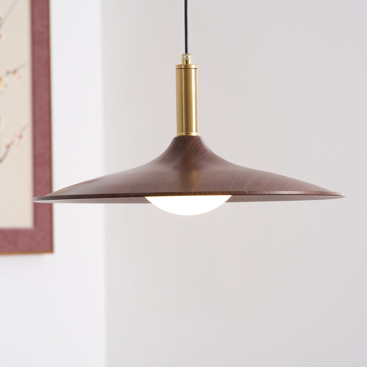 Crane Swing Arm Pendant Light – Modern LED Pendant Lamp with Brass Accents