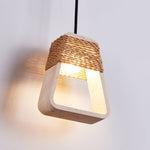 Naroa Pendant Light in Natural Stone and Jute Rope