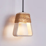 Naroa Pendant Light in Natural Stone and Jute Rope