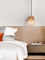 Naroa Pendant Light in Natural Stone and Jute Rope
