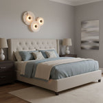 Nayra Alabaster Wall Sconce – Sculpted LED Wall Light in Natural Stone