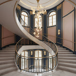 Nebula Petal Chandelier — Modern Ceramic & Gold Designer Pendant Light