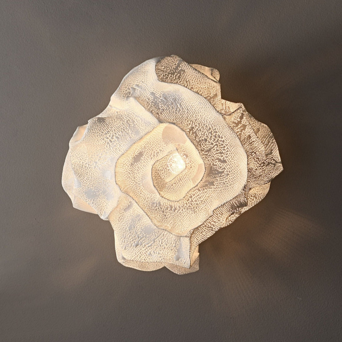 Nebula Bloom Sculptural Wall Sconce in Stainless Steel