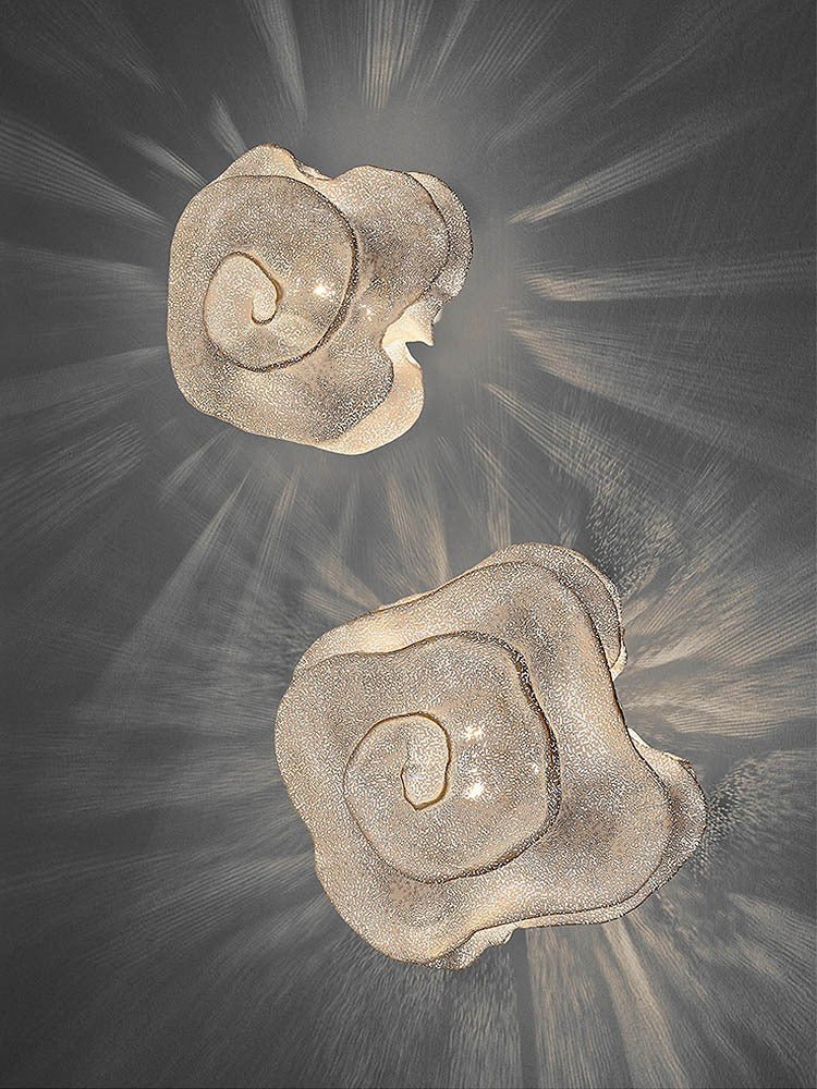 Nebula Bloom Sculptural Wall Sconce in Stainless Steel