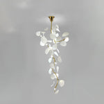 Nebula Petal Chandelier — Modern Ceramic & Gold Designer Pendant Light