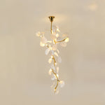 Nebula Petal Chandelier — Modern Ceramic & Gold Designer Pendant Light