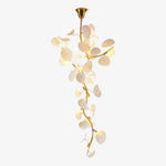 Nebula Petal Chandelier — Modern Ceramic & Gold Designer Pendant Light