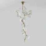 Nebula Petal Chandelier — Modern Ceramic & Gold Designer Pendant Light