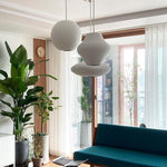 Bubble Silk Swing Arm Pendant Light – Adjustable Designer Ceiling Lamp