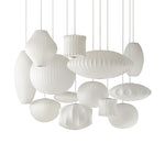 Bubble Silk Swing Arm Pendant Light – Adjustable Designer Ceiling Lamp