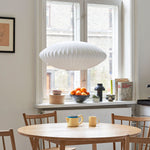 Bubble Silk Swing Arm Pendant Light – Adjustable Designer Ceiling Lamp
