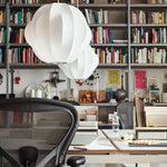 Bubble Silk Swing Arm Pendant Light – Adjustable Designer Ceiling Lamp