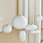 Bubble Silk Swing Arm Pendant Light – Adjustable Designer Ceiling Lamp