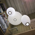 Bubble Silk Swing Arm Pendant Light – Adjustable Designer Ceiling Lamp