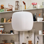 Bubble Silk Swing Arm Pendant Light – Adjustable Designer Ceiling Lamp